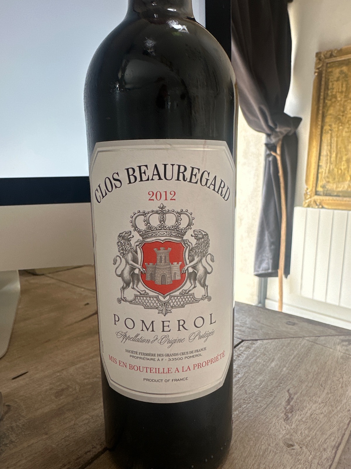 Bouteille — Clos Beauregard 2012 — 1001caves