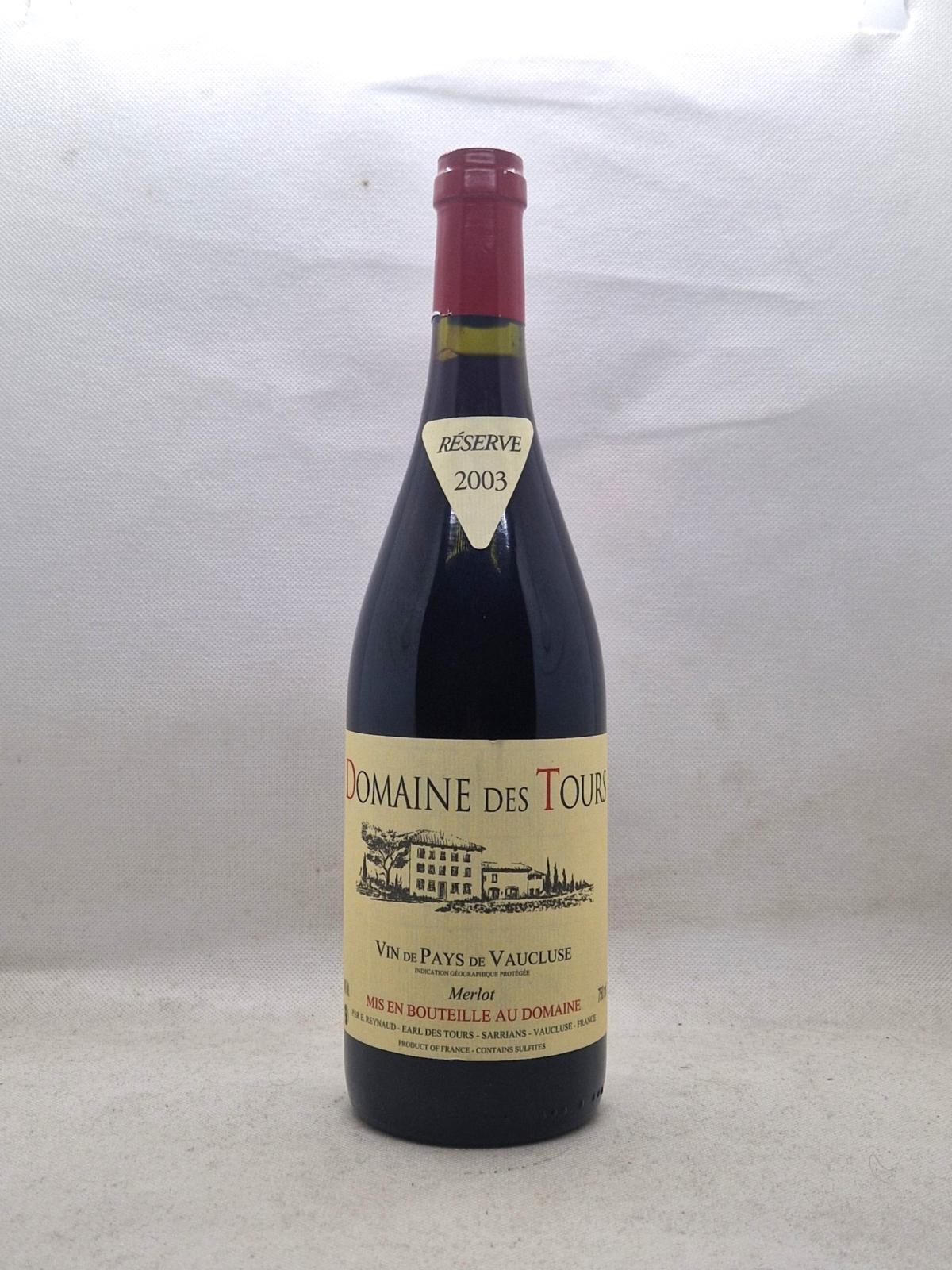 Bouteille — Domaine des Tours - Merlot 2003 — 1001caves
