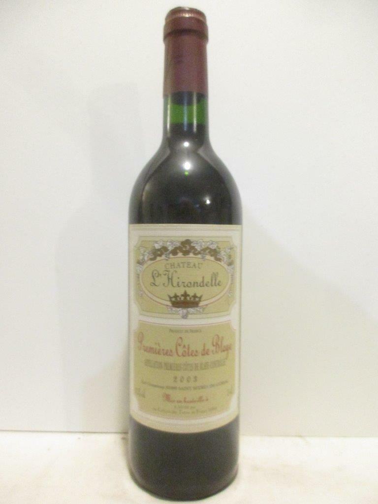Bouteille — Château L’Hirondelle 2003 — 1001caves