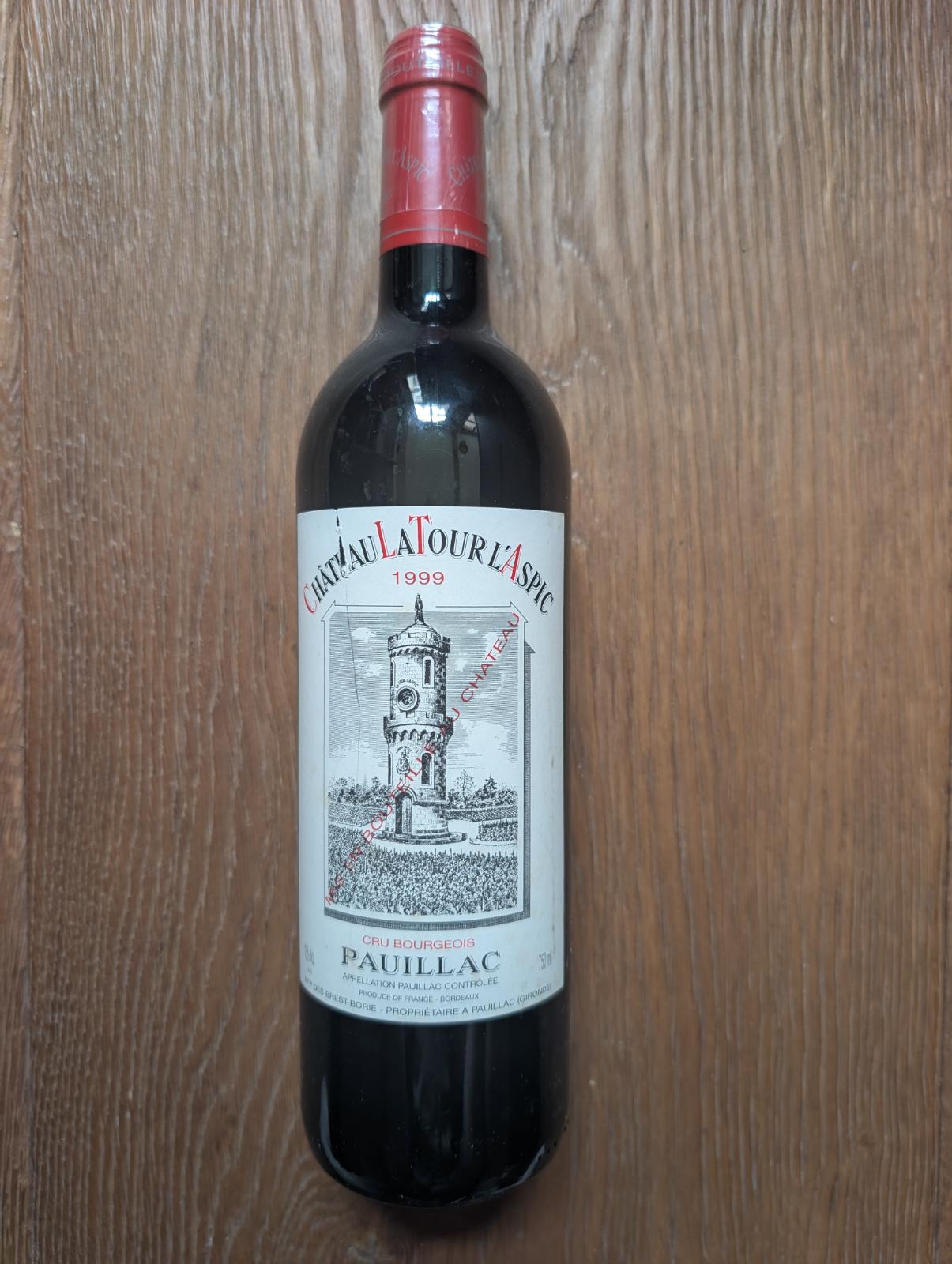 Bouteille — Château La Tour l'Aspic 1999 — 1001caves