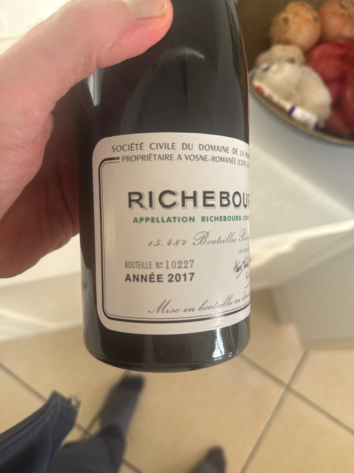 Richebourg Grand Cru 2017 — vente entre particuliers 1001caves.fr Traçabilité — Richebourg Grand Cru 2017 — 1001caves