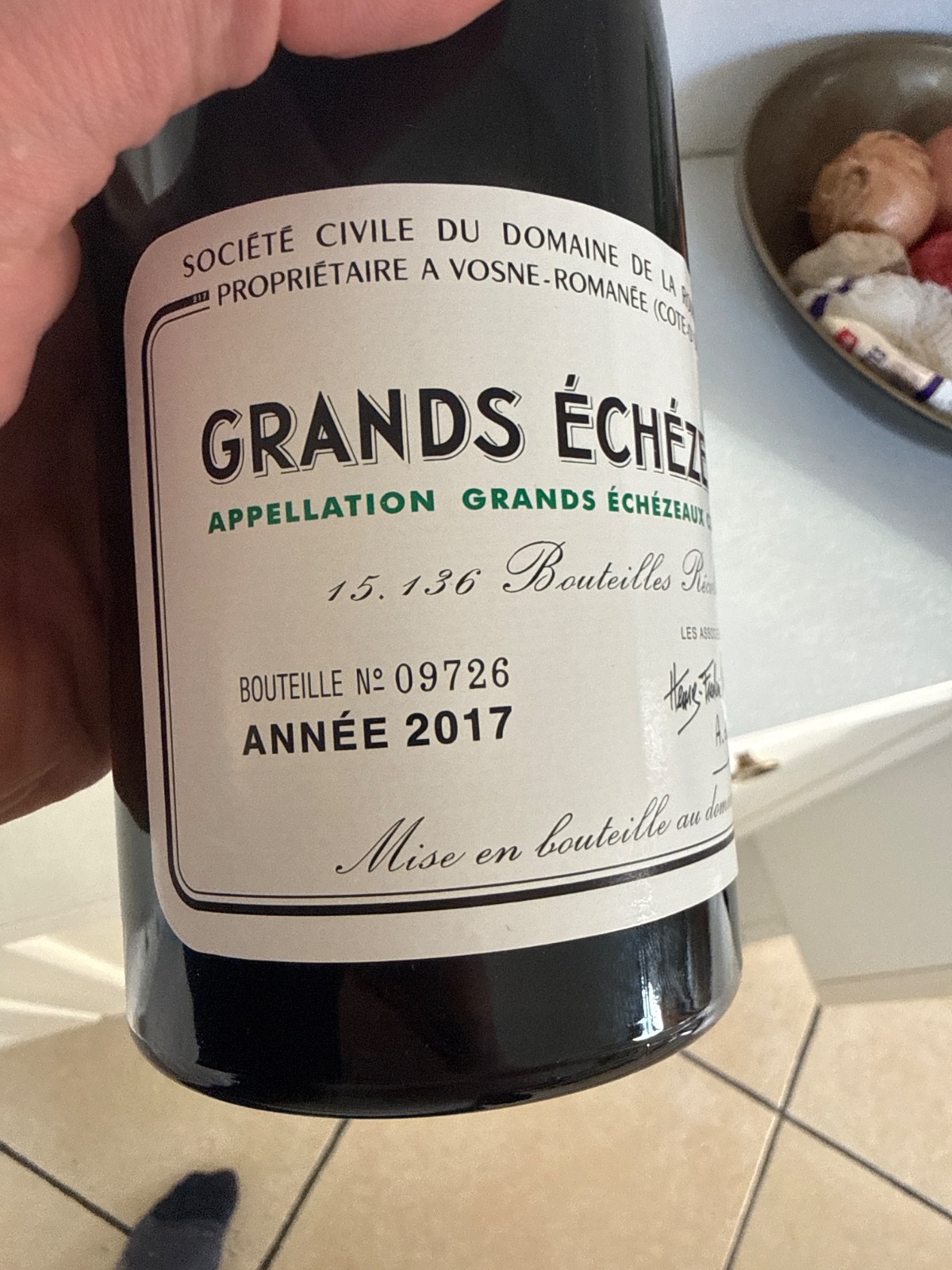 Traçabilité — Grands Échézeaux 2017 — 1001caves